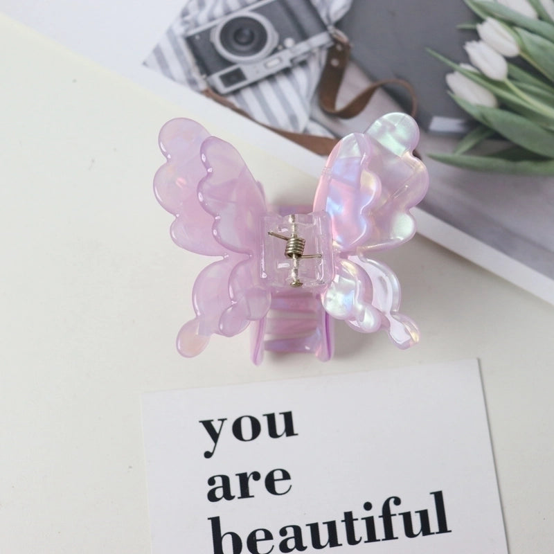 Women’s Minimalist Butterfly Acetic Acid Sheets Handmade Hair Claws