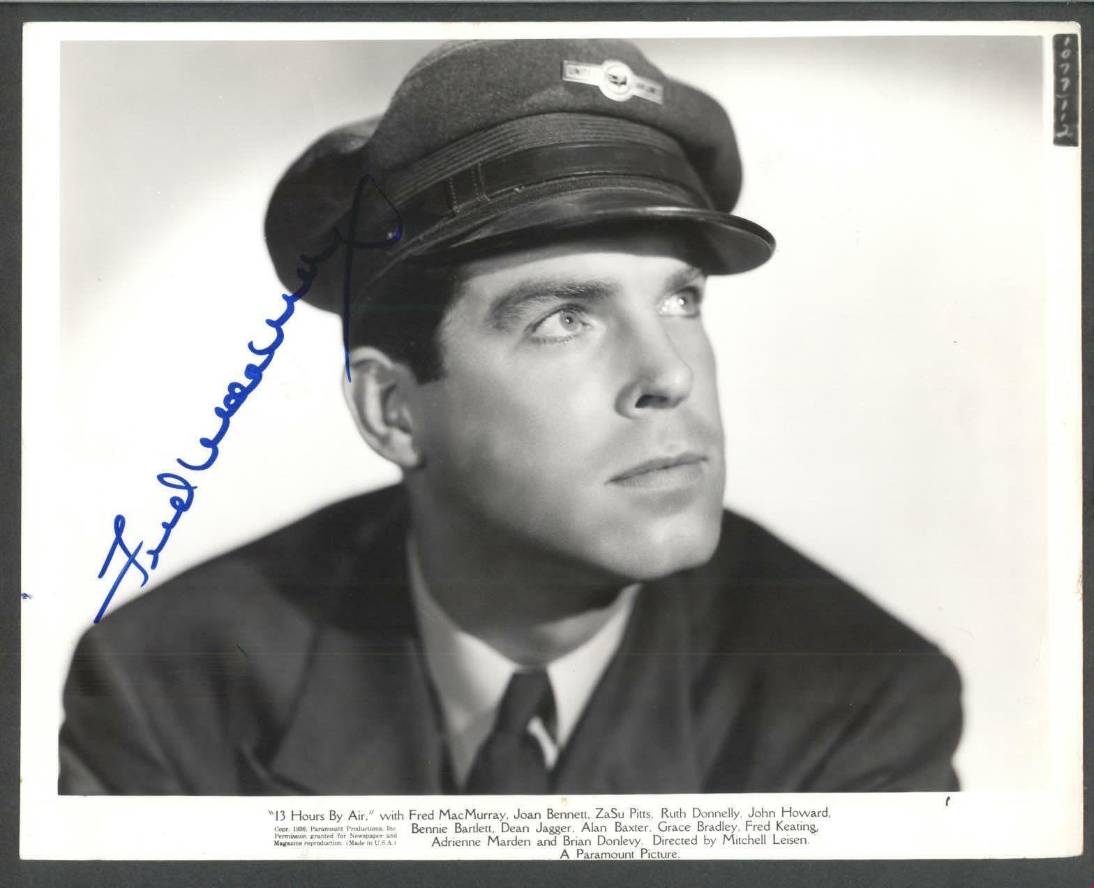 Fred MacMurray - Signed Vintage Celebrity Autograph Photo Poster painting - True Confession