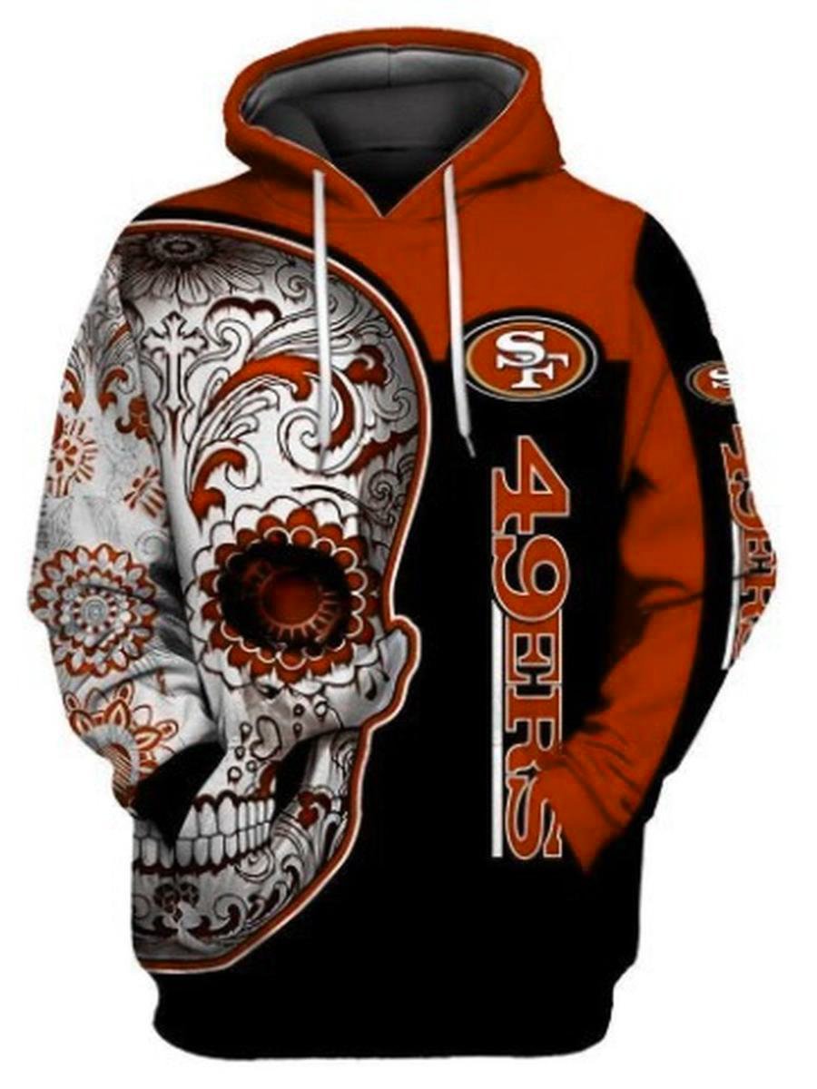 Men's NFL Hoodie San Francisco Fashion Printed Hoodie 49ERS Team Logo Printed Hoodie