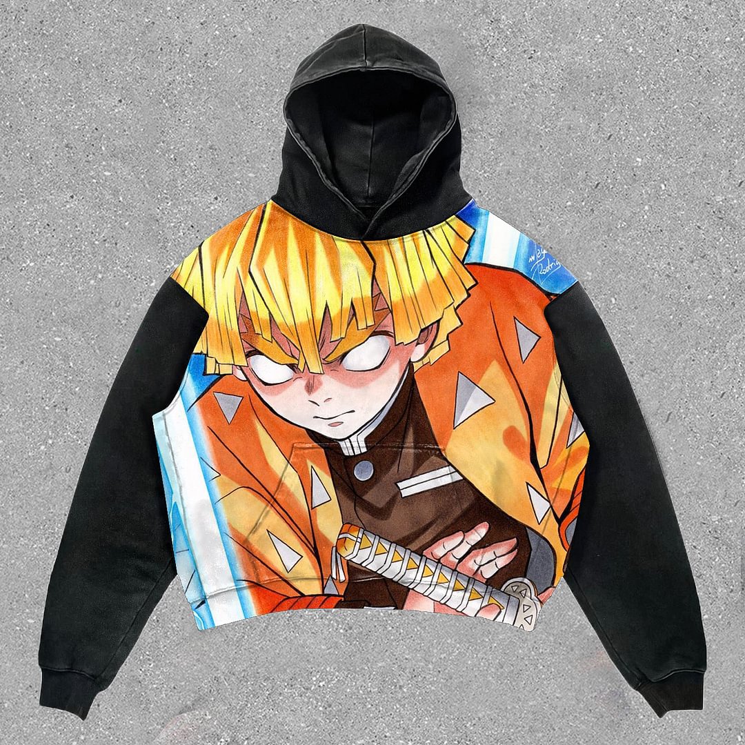 Trendy Personalized Anime Print Street Style Hoodie