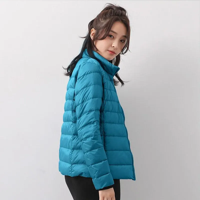 Women Winter Down Jacket 2020 New Ultra Light 90% White Duck Down Jacket Warm Hooded Coat Portable Female Windproof Parka