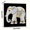 (25x25cm)DIY Pearl Painting Elephant Framed Handmade Pearl Material Art Kit Living Room Decor