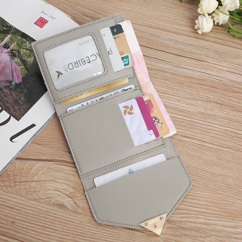 3 Pieces Retro Three-Fold Heart-Shaped Buckle Wallet