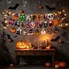 DIY Diamond Painting Halloween Banner Kit, 26 PCS "Happy Halloween" Glitter Letter Flags with Characters, Handmade Sparkling Bunting Garland for Home Party Wall Decoration