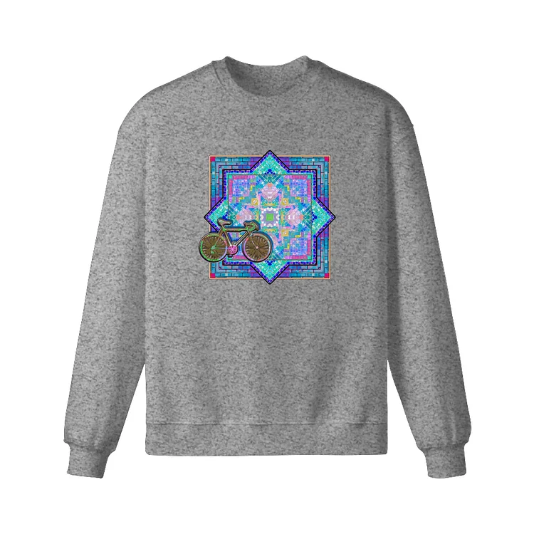 Bicycle And Mandala Pattern Sweatshirt