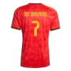 DE BRUYNE #7 Belgium Home Soccer Jersey World Cup 2026