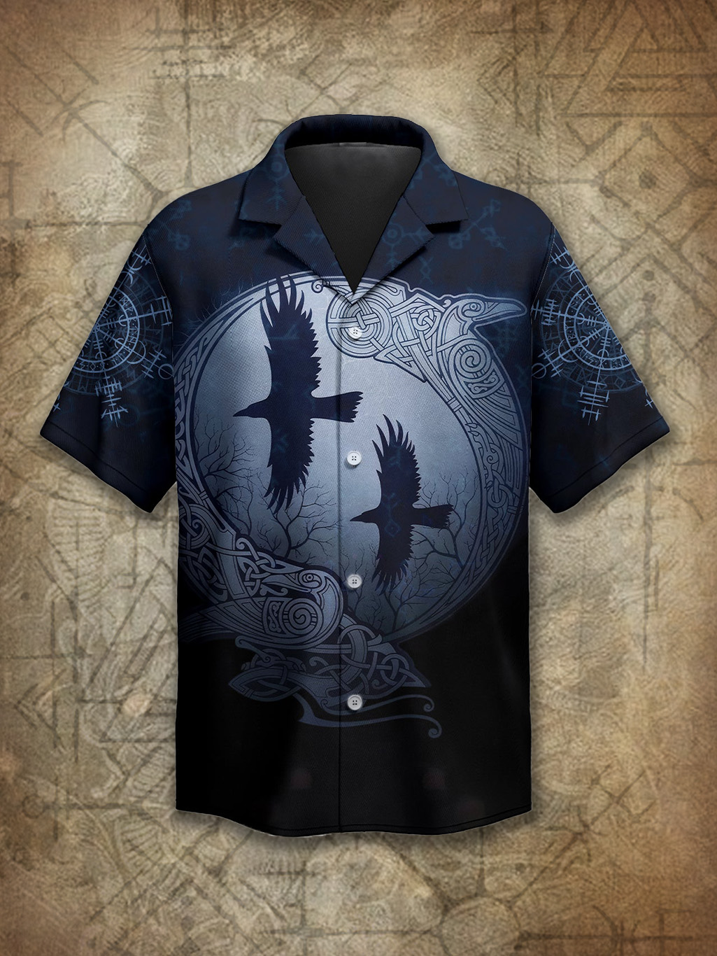 Viking Dark Raven Norse Spirit Power Heritage Hawaiian Shirt / Rvogue / Rvogue