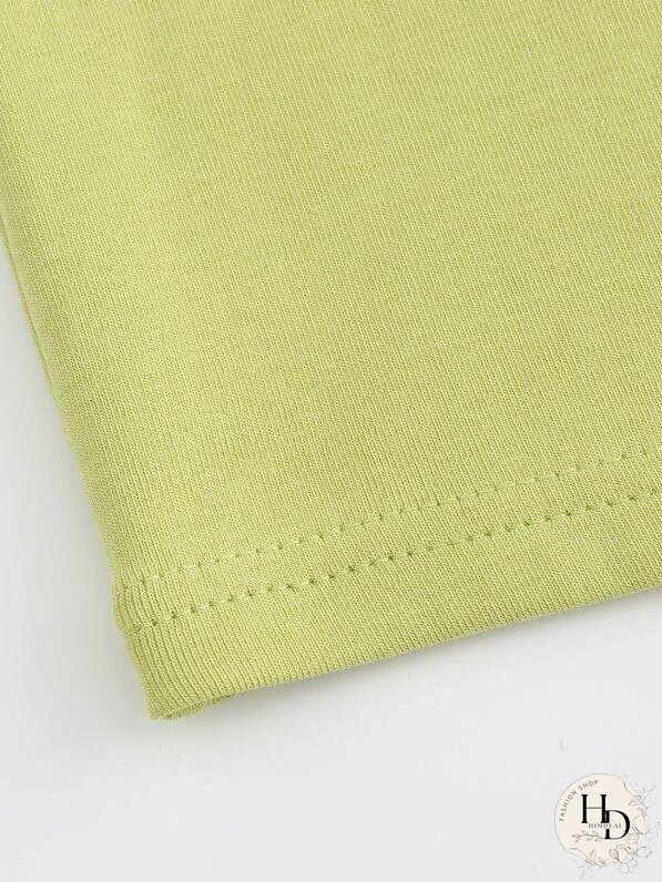 Angel Print Lettuce Trim Tee