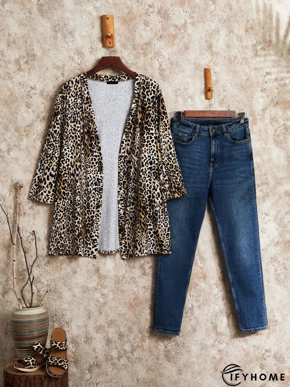 Leopard Long Sleeve Casual Cardigan | IFYHOME