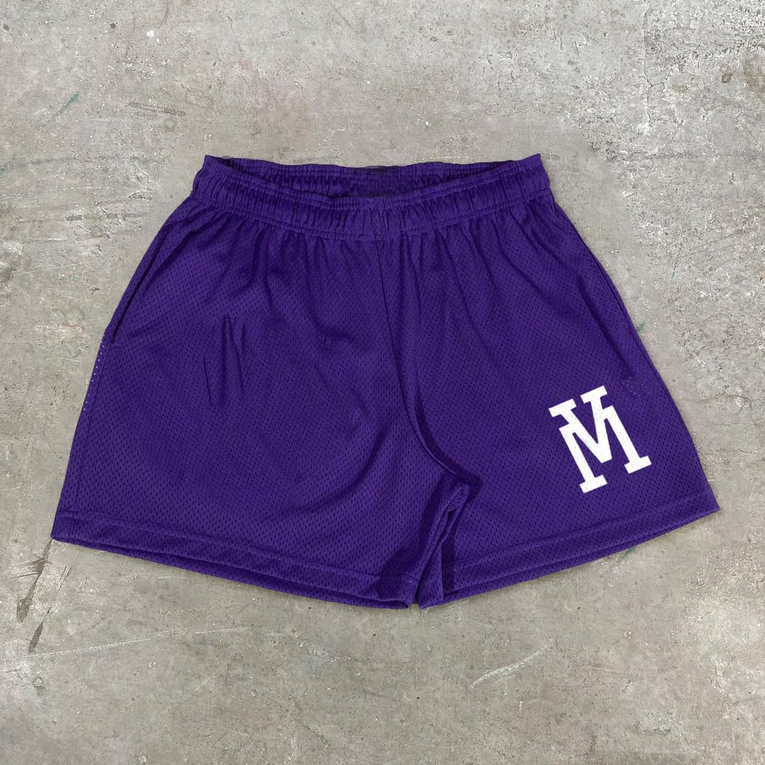 Personalized sports print mesh shorts