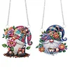 (US Only)2pcs Flower Goblin 2D Flat DIY Special Shape Diamond Painting Art Pendant