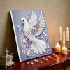 (Pre-Framed)Diamond Painting-DIY Crystal Rhinestone Peace Dove(25x25cm)