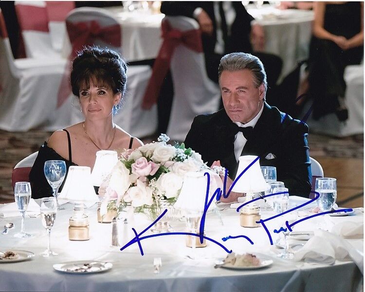 JOHN TRAVOLTA and KELLY PRESTON signed GOTTI JOHN & VICTORIA 8x10 Photo Poster painting