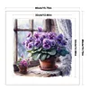 Violets By Window-11CT Stamped Cross Stitch 40*40cm/15.75*15.75in tapestrymarket