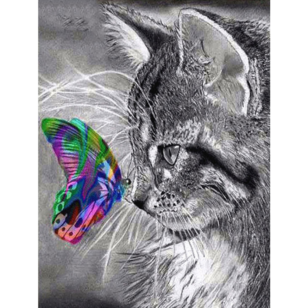 

Cat - Round Drill Diamond Painting - 30*40CM, 501 Original