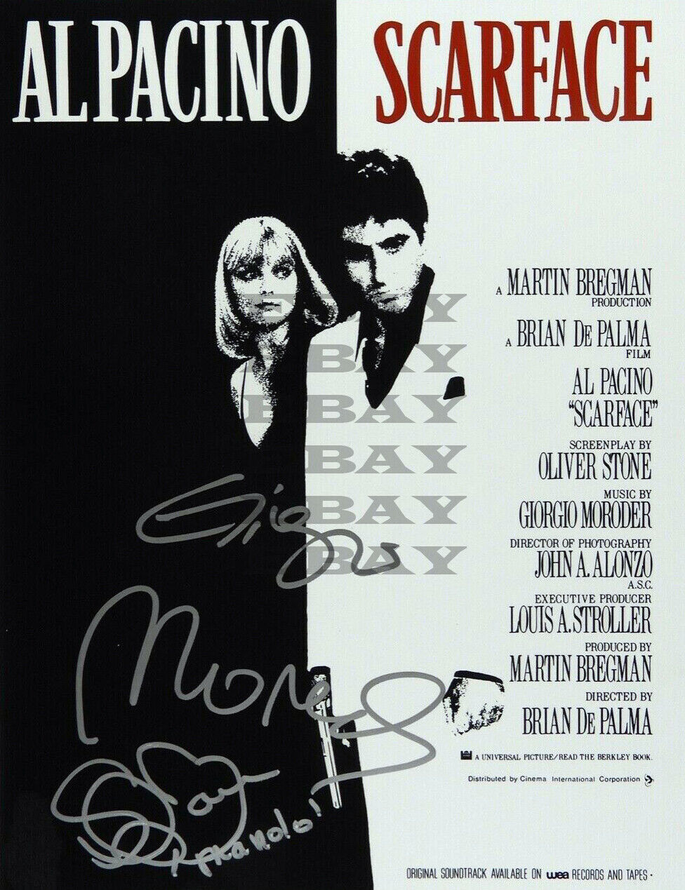 Scarface Giorgio Moroder and Steven Bauer Autographed Signed 8x10 Photo Poster painting Reprint