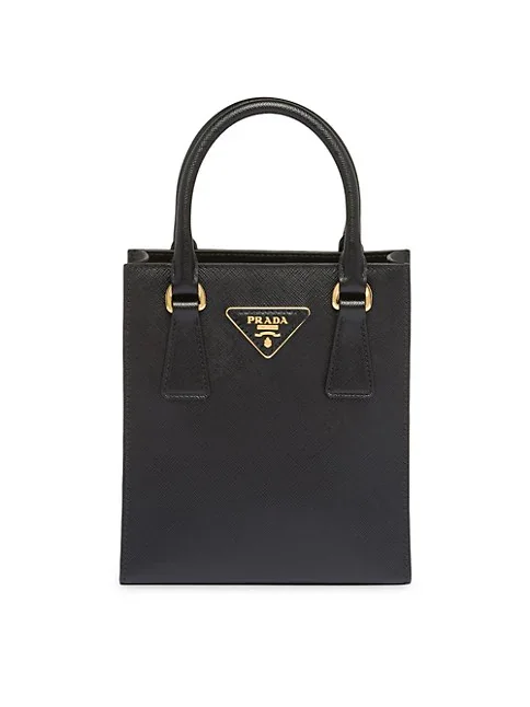 Prada Saffiano Leather Handbag black