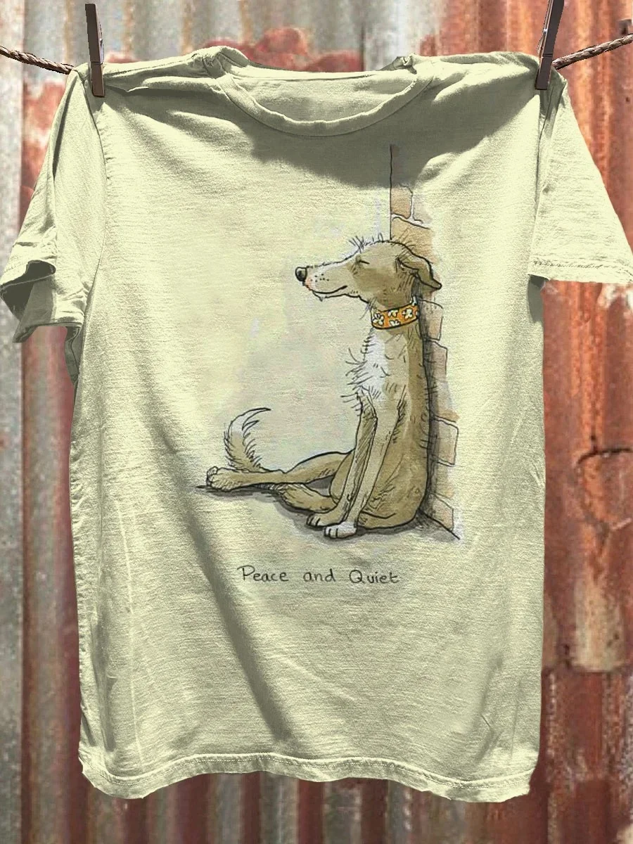 Eagerlys  Peace And Quiet Dog T-shirt Eagerlys
