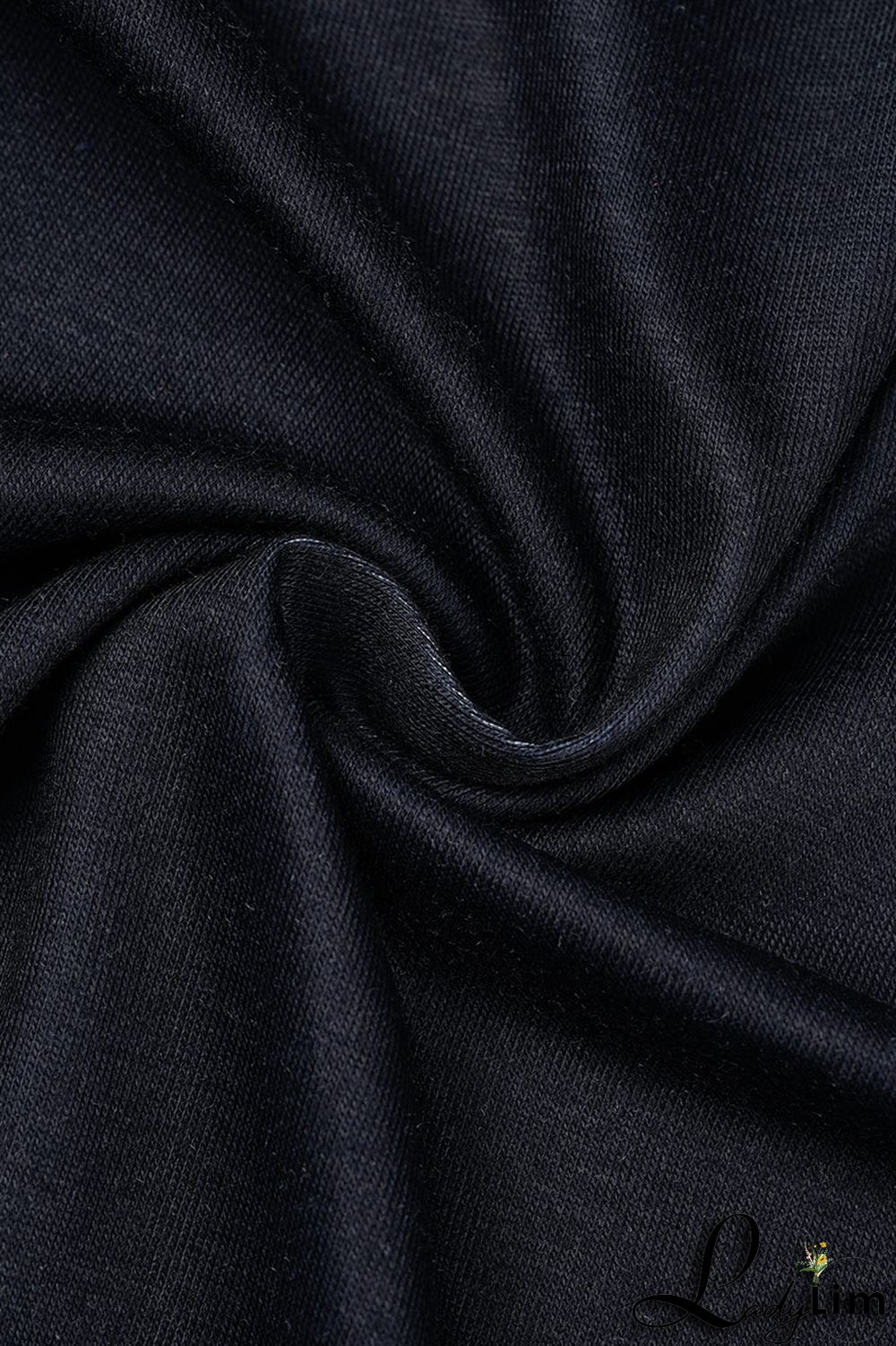 Black Elegant Floral Patchwork O Neck Wrapped Skirt Dresses