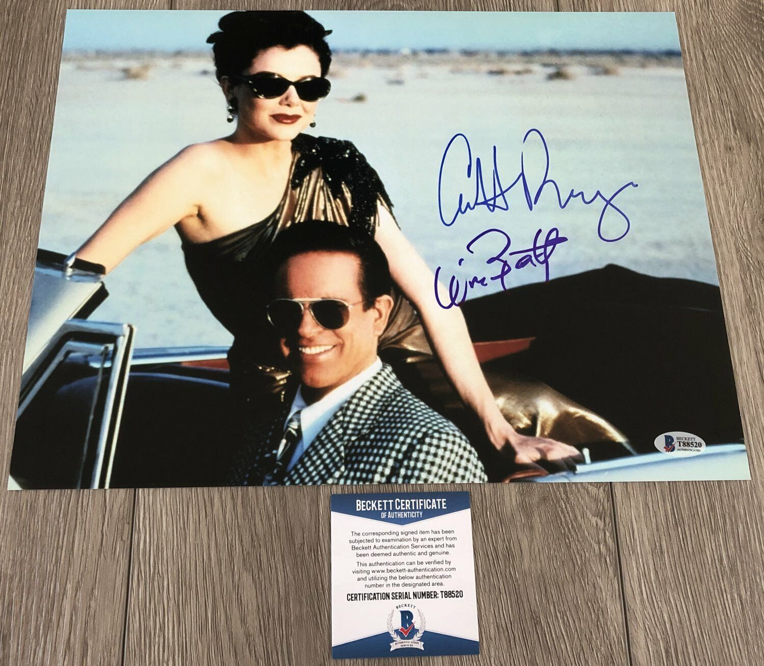 WARREN BEATTY & ANNETTE BENING SIGNED BUGSY 11x14 Photo Poster painting w/EXACT PROOF & BAS COA