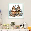 Christmas Cottage-11CT Counted Cross Stitch 50*50cm/19.69*19.69in