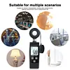 Digital Mini Lux Meter 0-200000Lux Handheld Illuminometer LCD Display Photometer