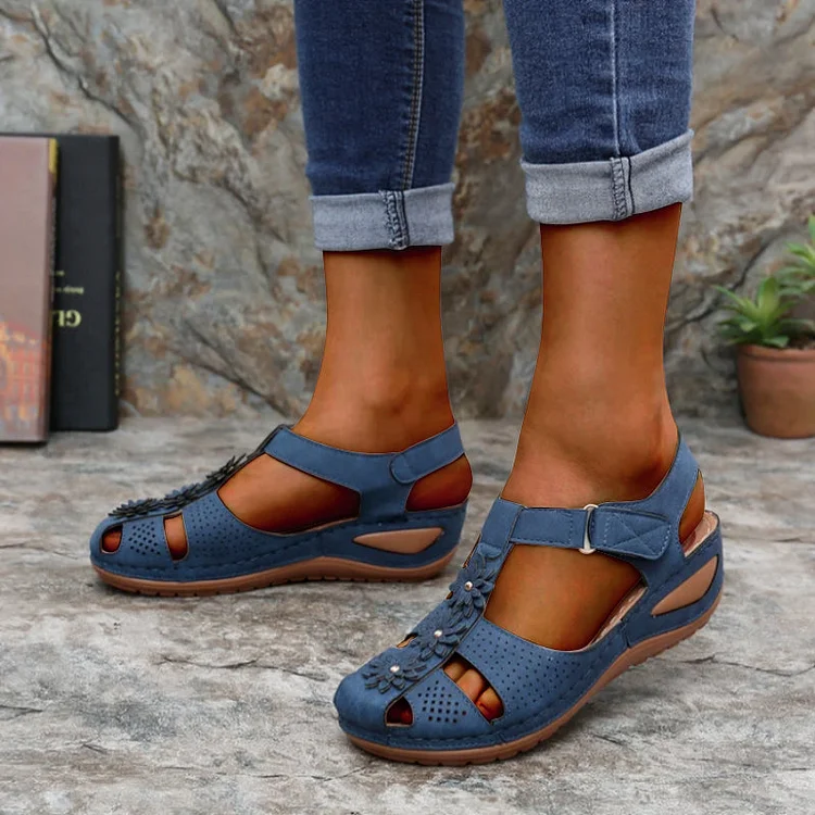 Summer soft-soled Baotou hook and loop women's shoes QueenFunky