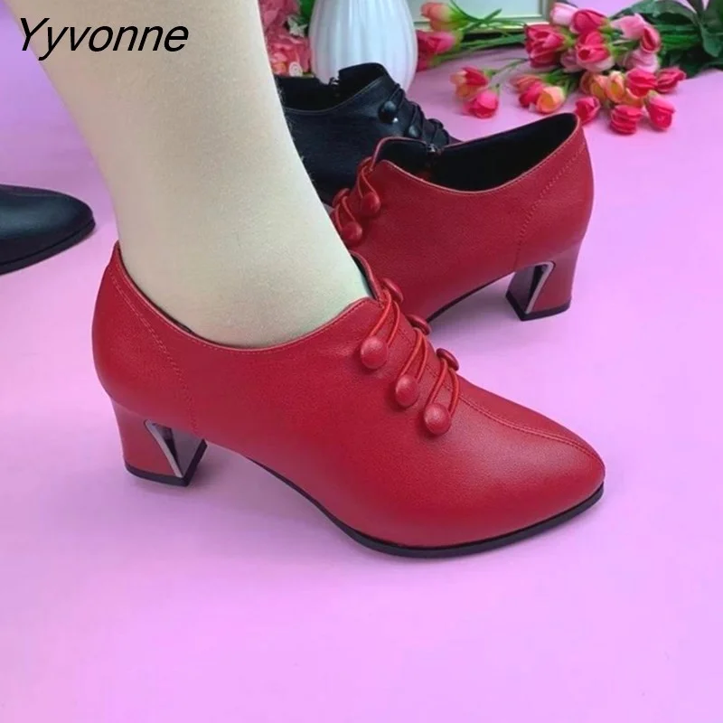 Yyvonne Sale Classic Women's Shoes Pointed Toe Pumps Patent Leather Dress High Heels Boat Party Wedding Zapatos Mujer Red Wedding