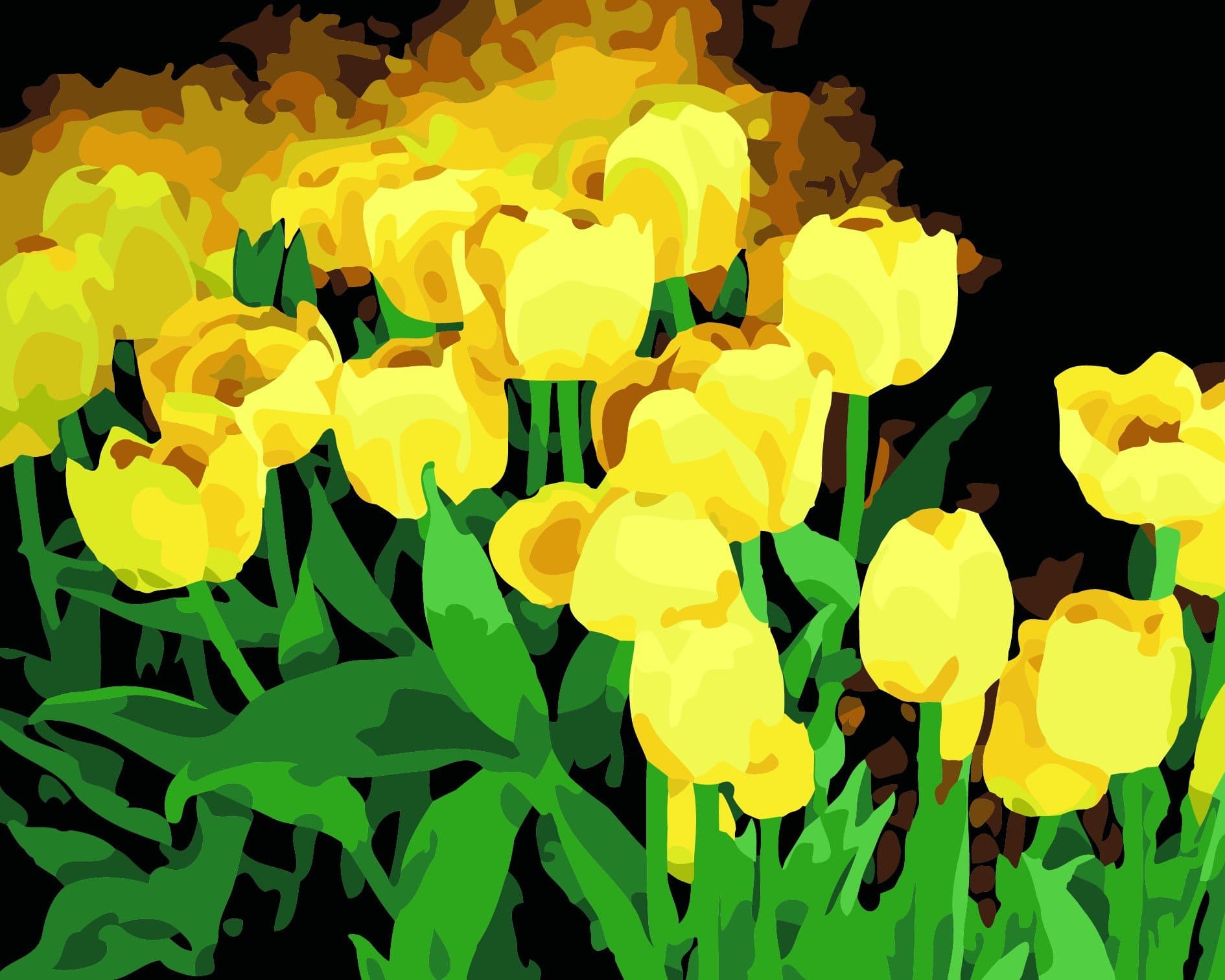 

Yellow Tulip – Paint By Numbers - 40*50CM, 501 Original