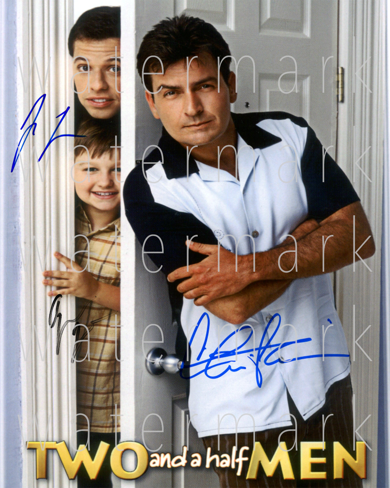 Two and a Half Men signed 8x10 Photo Poster painting picture poster autograph RP Charlie Sheen