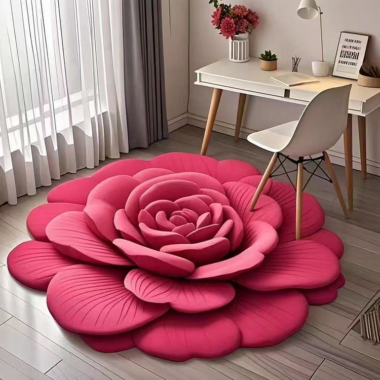 ​​🎨Floral Plush & Diatomaceous Earth Floor Mat   