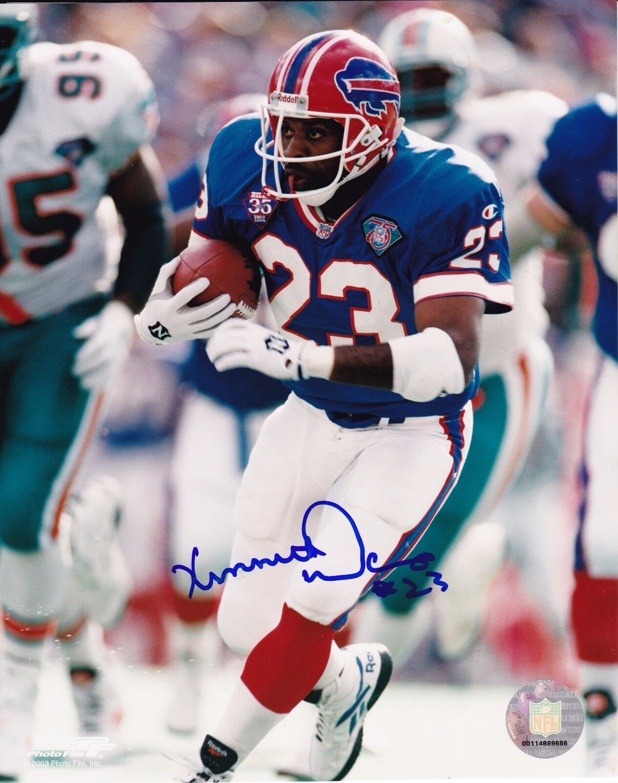 Kenneth Davis autographed 8x10 Buffalo Bills  Shipping