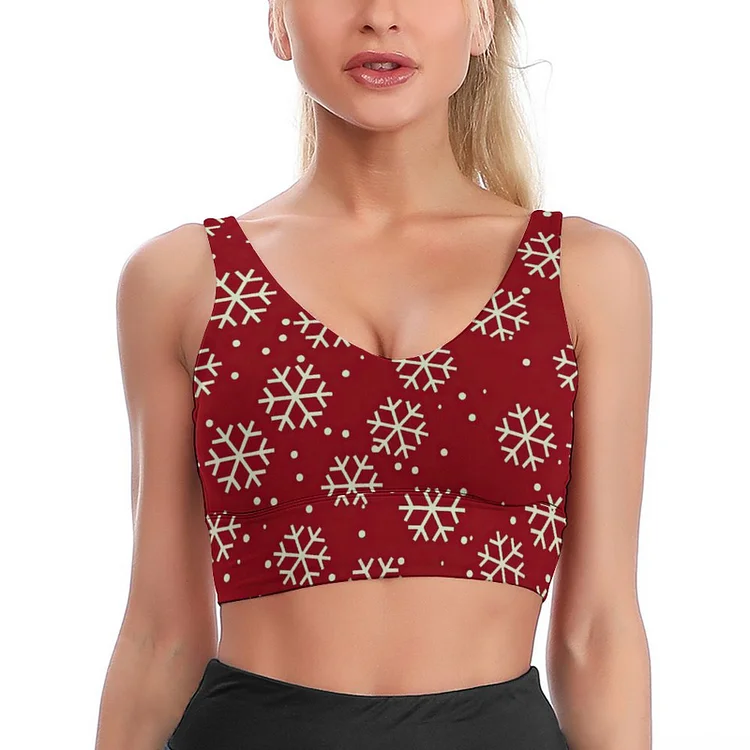 Sports Bra Christmas Snow