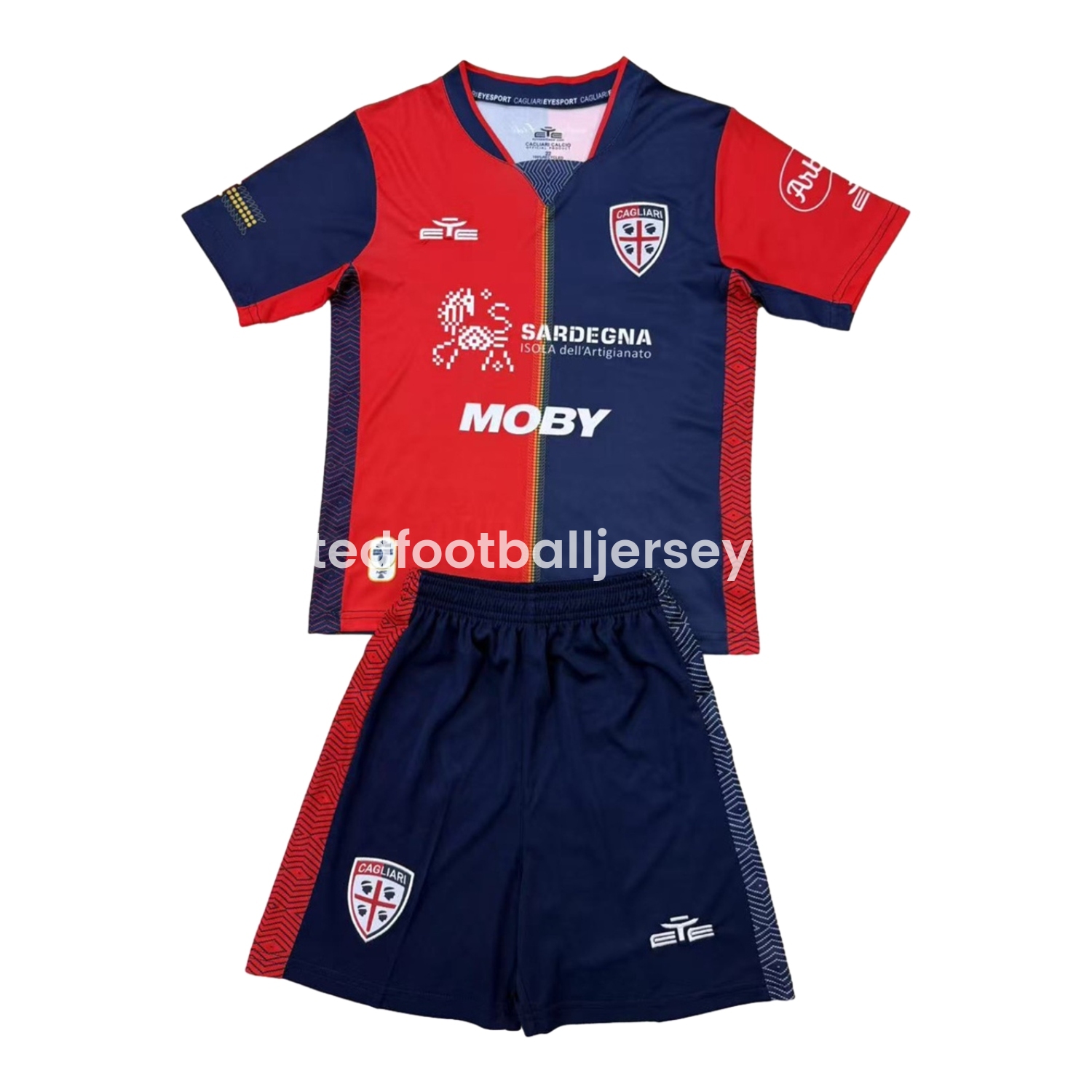 Cagliari Calcio 24-25 Home Kids Kit