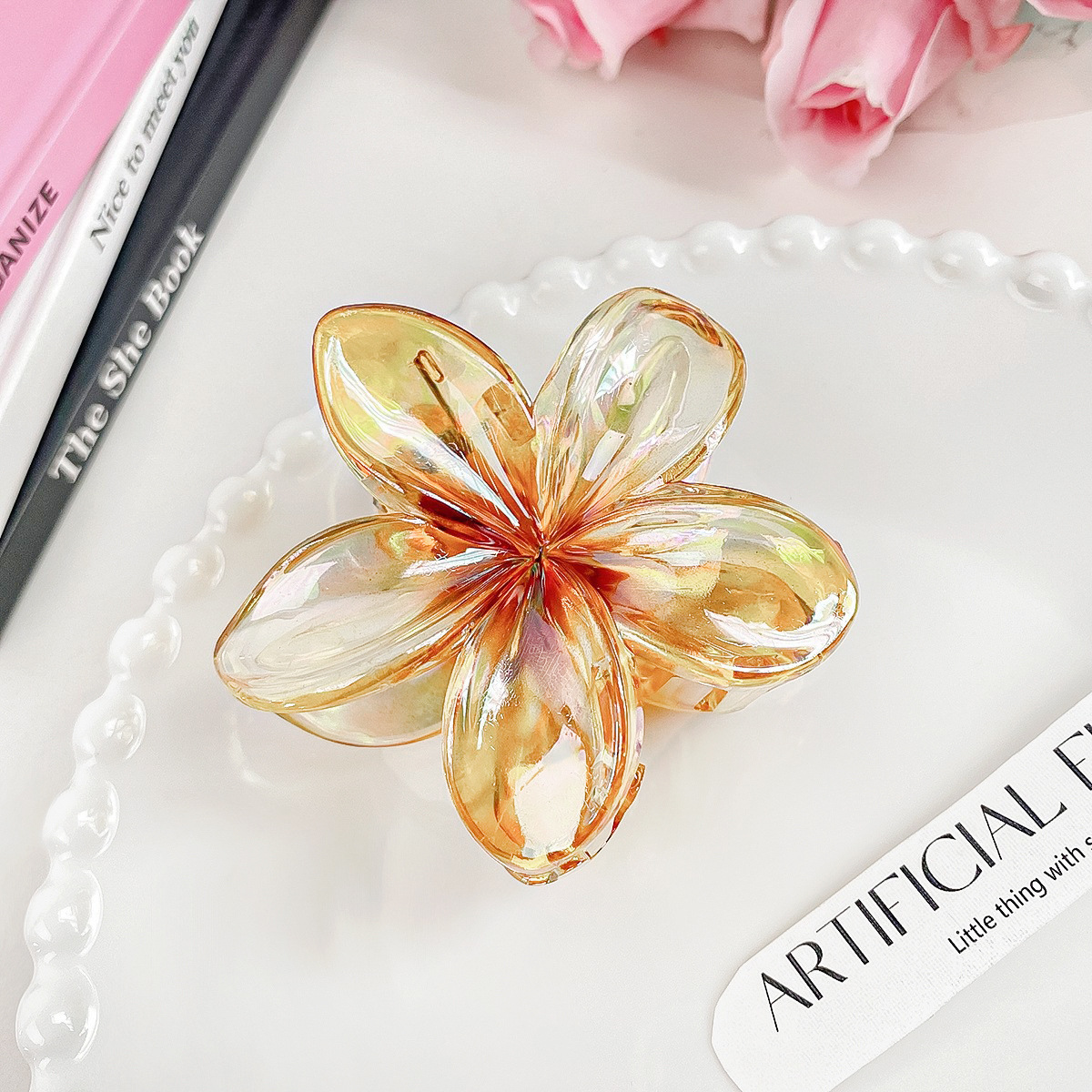 Flower hair clips