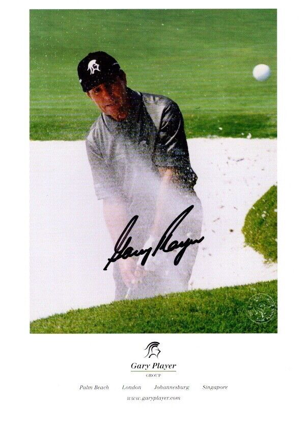 Gary Player Autographed Photo Poster painting Golfer PGA (Masters Winner x 3) 8.5x11.5 Original