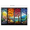 (US Local)Paint By Numbers Kit On Canvas DIY Oil Art Four Seasons Picture Decor 60x40cm