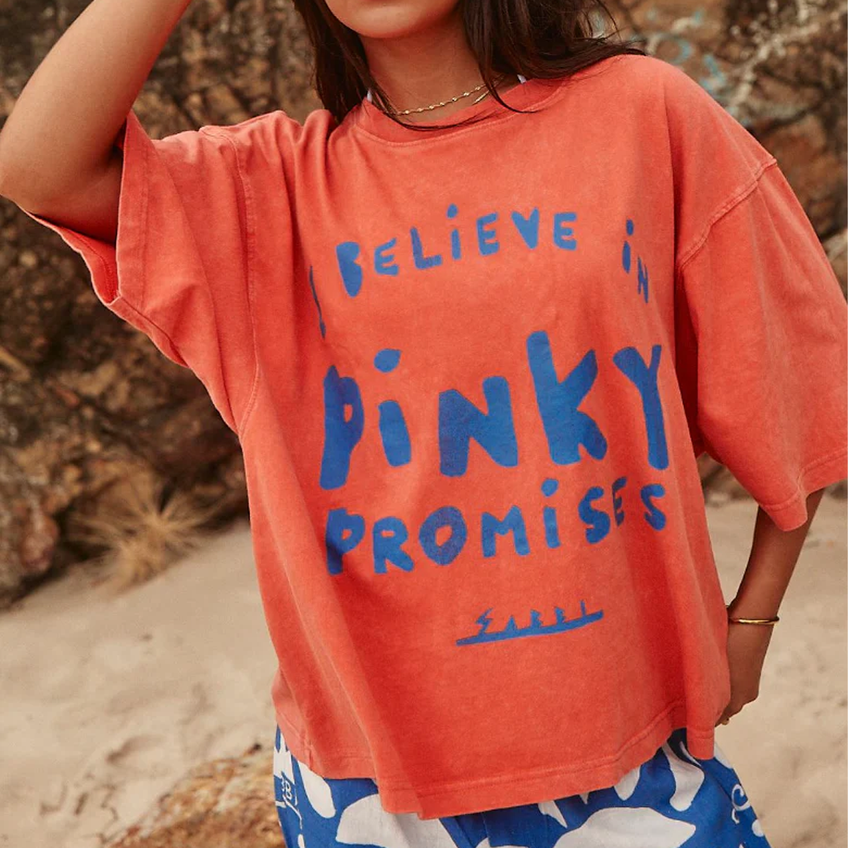 Women's Casual Loose Printed Surf T-Shirt / [blueesa] /