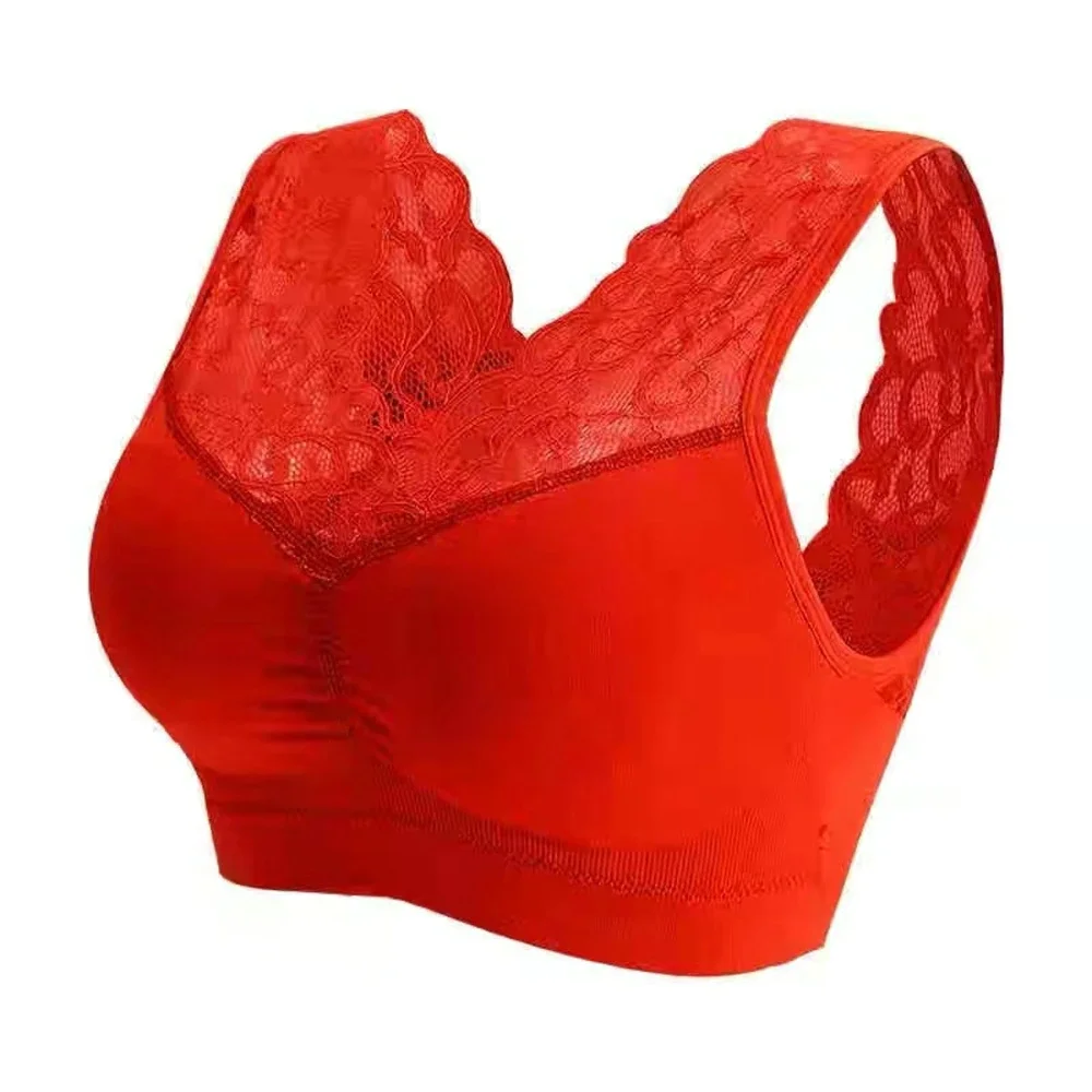 Billionm Women Sexy Lace Bra Seamless Wireless Push Up Running Sports Paded Bra Cozy Chest tube Top bralette Vest M-XXL