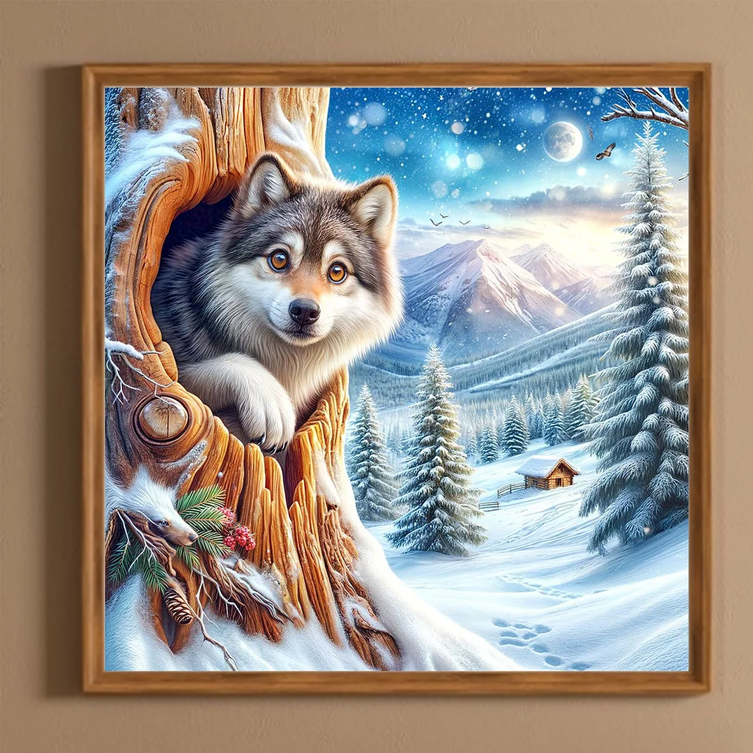 Diamond Painting - Full Round Drill - Wolf(Canvas|40*40cm)