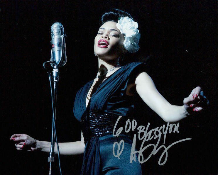 Andra Day (The United States vs. Billie Holiday) signed 8x10 Photo Poster painting in-person