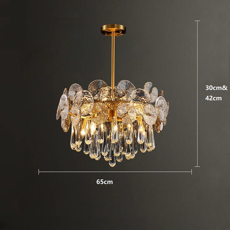 Luxury Crystal Copper Chandelier Living Room Lighting Vjlight