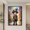 >SALE<Full Embroidery Eco-cotton Thread 11CT Printed Clown Cross Stitch Artwork40x60cm