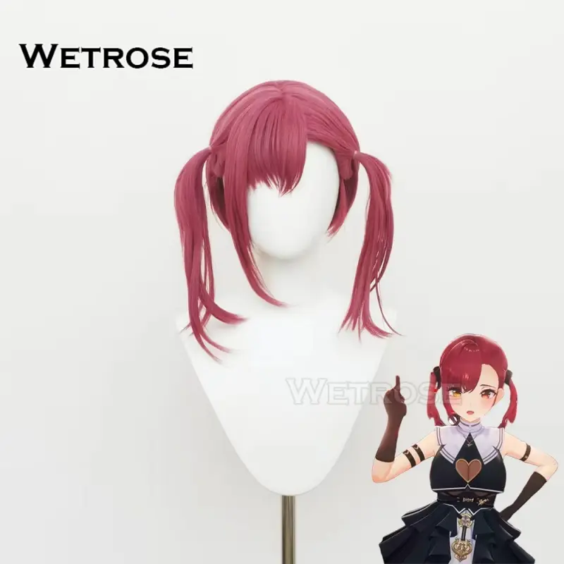 [Wetrose] In Stock Hololive Virtual YouTuber Vtuber Houshou Marin Red Wig Cosplay Costume Cosplay Wig
