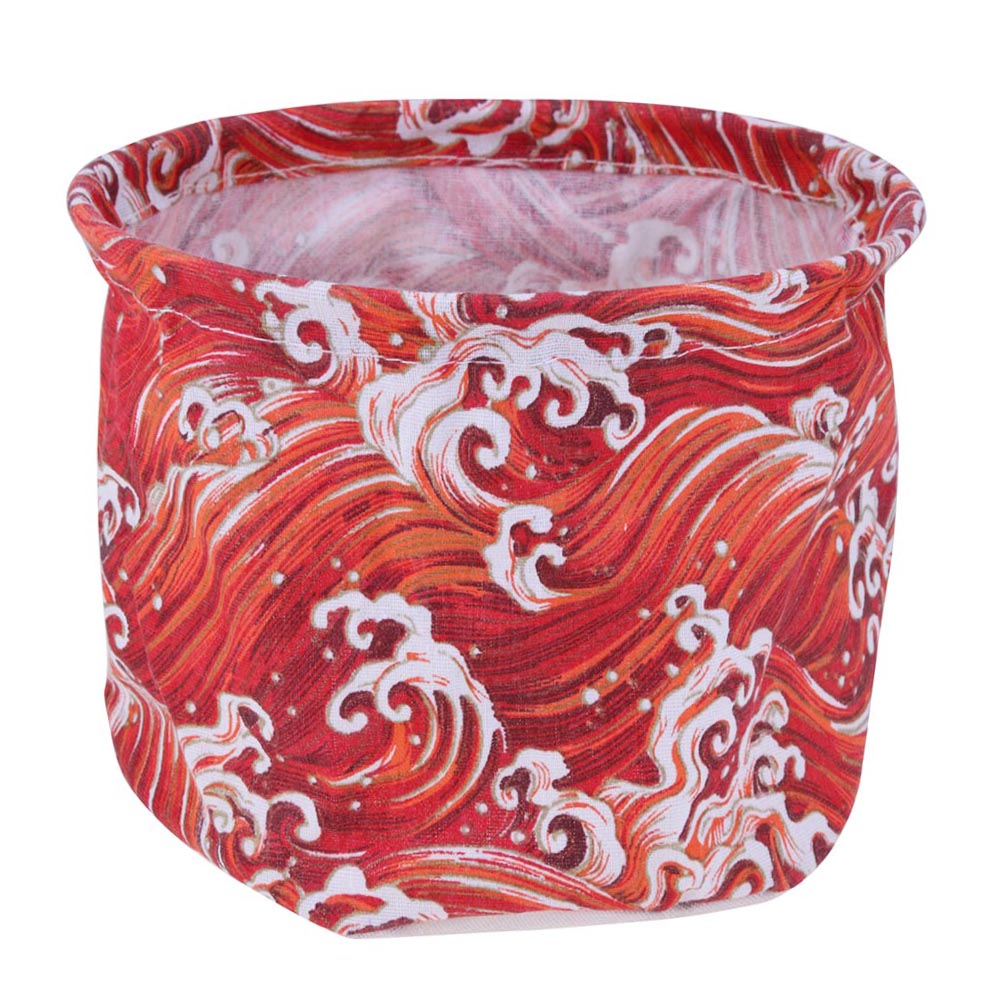 

Sea Waves Brother Printing Cotton Linen Desktop Cosmetics Storage Basket-203222, 501 Original