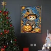 Chats D'Halloween Complète Rond Diamant Peinture 30X40CM