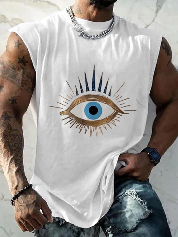 Men's Devil's Eye Print Vest