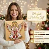 (25x25cm)DIY Pearl Painting Xmas Framed Handmade Pearl Material Art Kit Living Room Decor