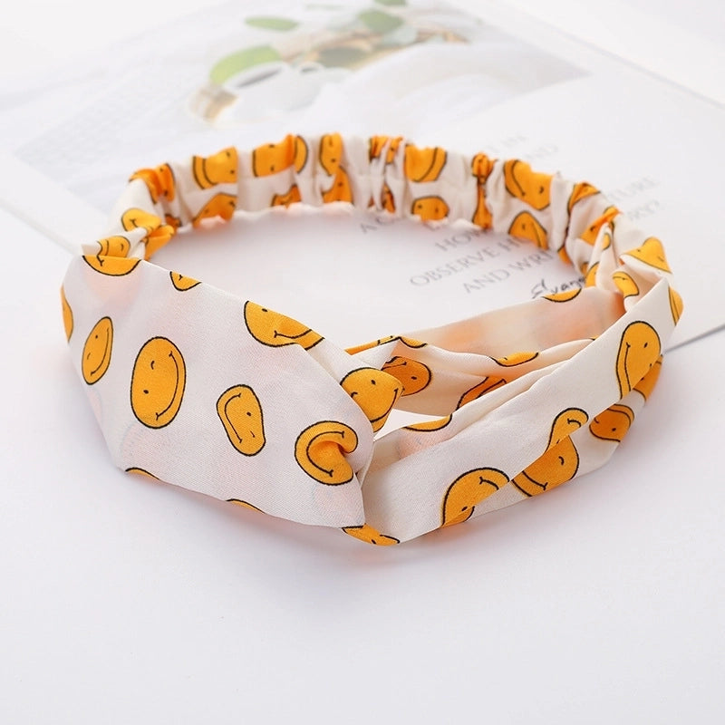 Women’s Lady Polka Dots Flower Cloth Hair Band