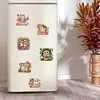 (US Local)6Pcs Acrylic  Owls Diamond Painting Fridge Magnet for Fridge Whiteboard